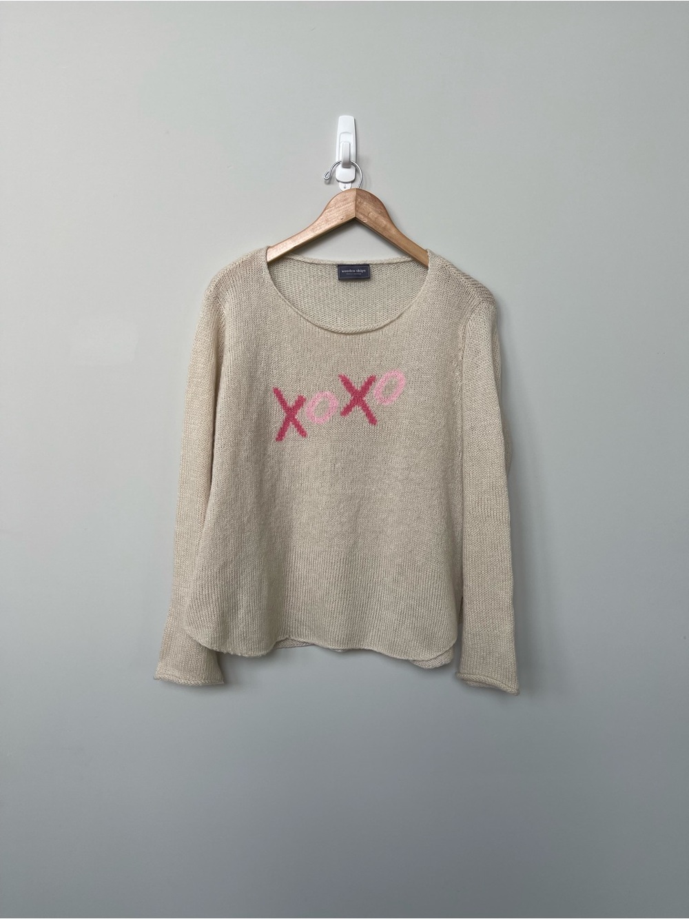 Wooden Ships | XOXO Graphic Wool Mohair Blend Lightweight Sweater S/M - Picture 3 of 7